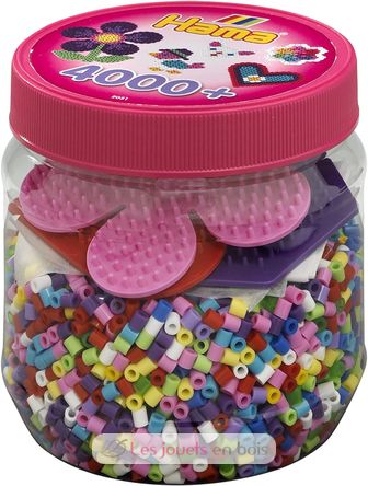 Pink pot of 4000 Midi plastic beads HAMA-2051 Hama 1