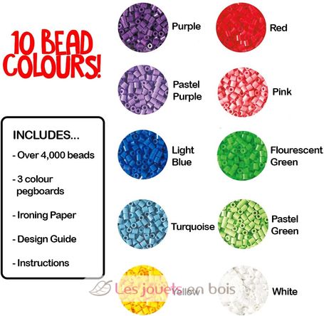 Pink pot of 4000 Midi plastic beads HAMA-2051 Hama 3