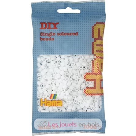 Bag of 1000 plastic beads Midi White HAMA-207-01 Hama 1