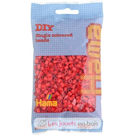 Bag of 1000 plastic beads Midi red HAMA-207-05 Hama 1