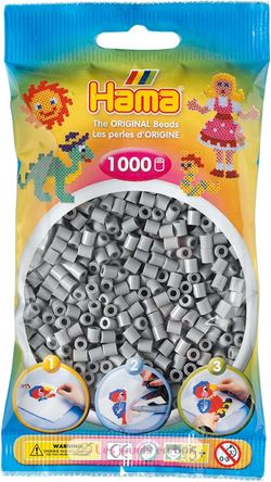 Bag of 1000 plastic beads Midi Grey HAMA-207-17 Hama 2