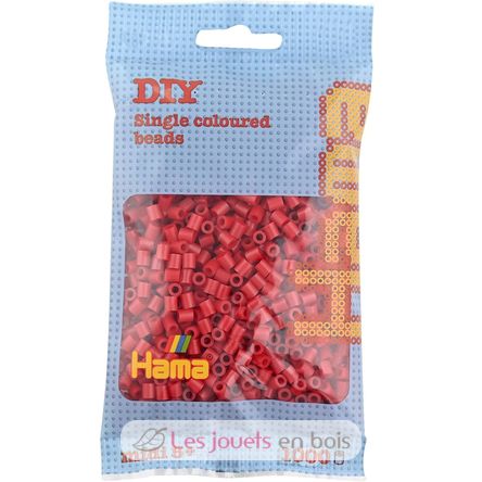 Bag of 1000 plastic beads Midi Red Christmas HAMA-207-22 Hama 1