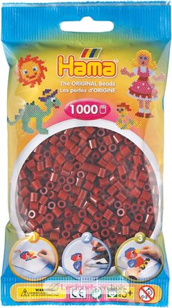 Bag of 1000 plastic beads Midi light brown red HAMA-207-30 Hama 2