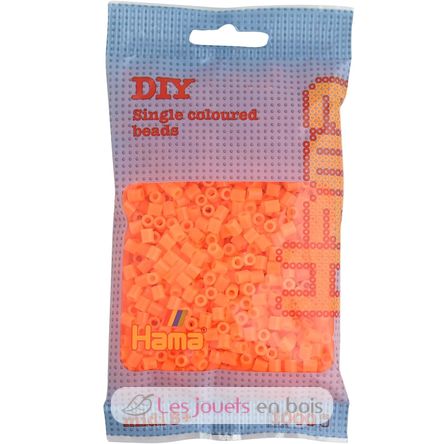Bag of 1000 plastic beads Midi light neon orange HAMA-207-38 Hama 1