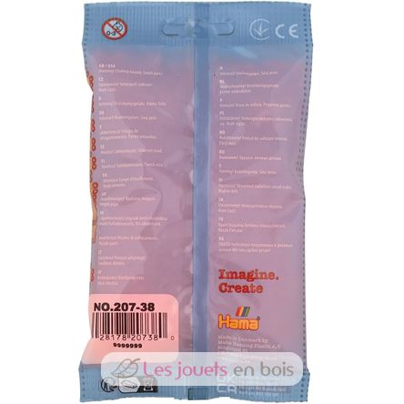Bag of 1000 plastic beads Midi light neon orange HAMA-207-38 Hama 4