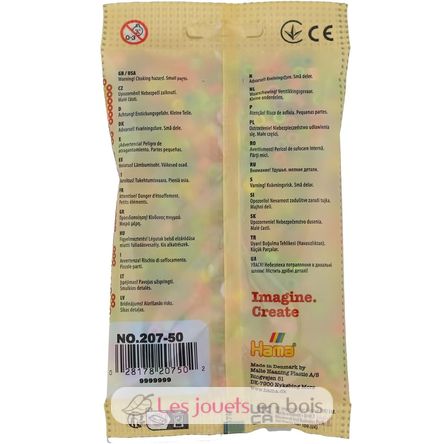 Bag of 1000 plastic beads Midi mix pastel HAMA-207-50 Hama 3