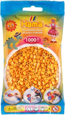 Bag of 1000 plastic beads Midi brown teddy HAMA-207-60 Hama 2