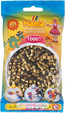 Bag of 1000 plastic beads Midi bronze HAMA-207-63 Hama 2