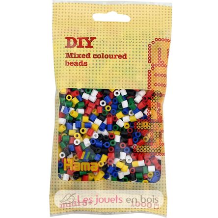 Bag of 1000 plastic beads Midi base mix 6 colors HAMA-207-66 Hama 1