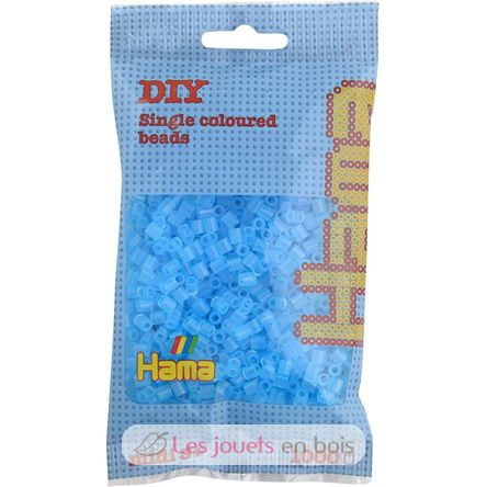 Bag of 1000 plastic beads Midi transparent blue HAMA-207-73 Hama 1