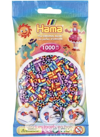 Bag of 1000 plastic beads Midi two-tone 2 HAMA-207-92 Hama 1
