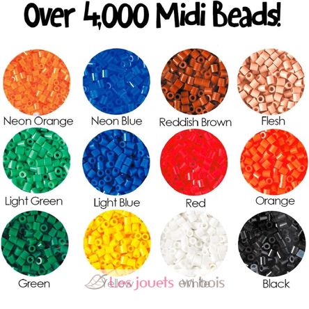 Yellow pot of 4000 Midi plastic beads HAMA-2052 Hama 3