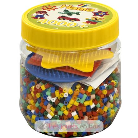 Yellow pot of 4000 Midi plastic beads HAMA-2052 Hama 1