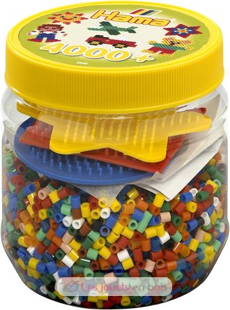 Yellow pot of 4000 Midi plastic beads HAMA-2052 Hama 1