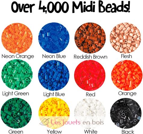 Yellow pot of 4000 Midi plastic beads HAMA-2052 Hama 3