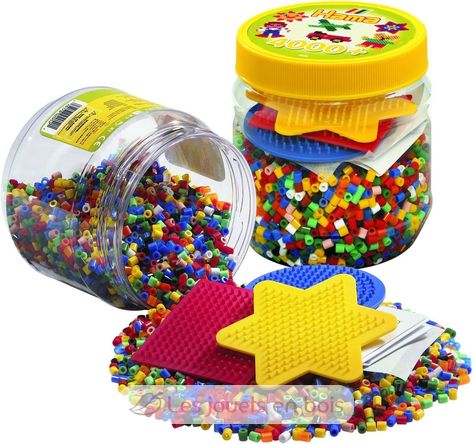 Yellow pot of 4000 Midi plastic beads HAMA-2052 Hama 2