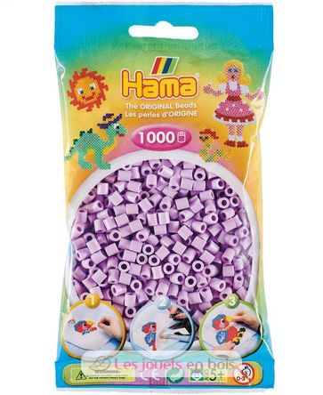 Bag of 1000 plastic beads Midi lilac HAMA-207-96 Hama 2