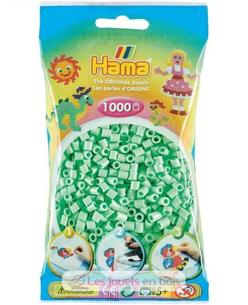 Bag of 1000 plastic beads Midi pastel mint HAMA-207-98 Hama 2