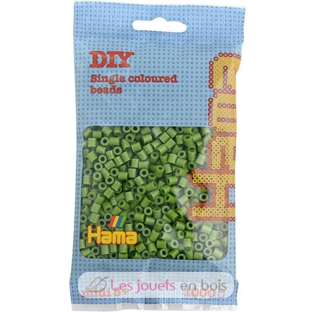 Bag of 1000 plastic beads Midi Olive green 207-84 Hama 1