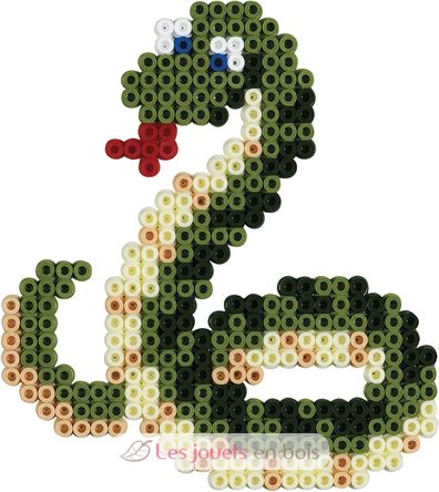 Bag of 1000 plastic beads Midi Olive green 207-84 Hama 3