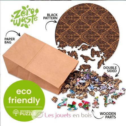 Wooden puzzle Colorful Tiger 150 pcs WC-HE-0169-M Wooden City 5
