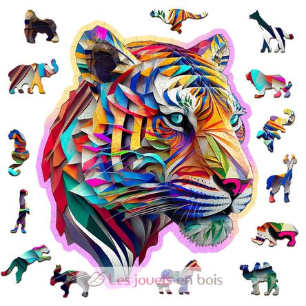 Wooden puzzle Colorful Tiger 150 pcs WC-HE-0169-M Wooden City 1