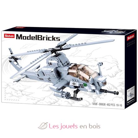 Model Bricks - Attack helicopter SL-M38-B0838 Sluban 1