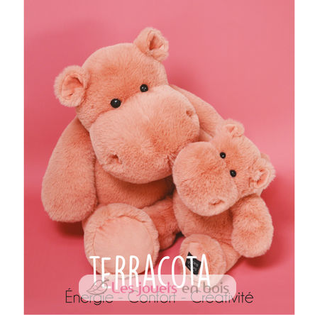 Hip Chic terracotta hippo plush 25 cm HO3099 Histoire d'Ours 2