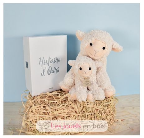 Plush lamb ivory 20 cm HO3128 Histoire d'Ours 4