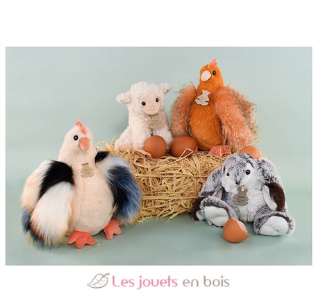 Plush hen beige 20 cm HO3162 Histoire d'Ours 3