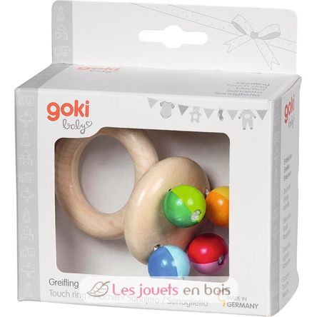 Touch ring rattle rainbow GK65350 Goki 2