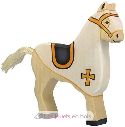 Horse of white knight figure HZ-80251 Holztiger 1