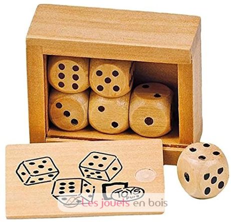 Box with 6 wooden dice GK-HS239 Goki 2