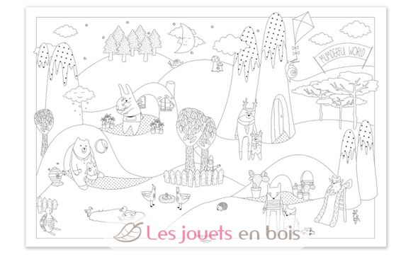 Giant poster to colour in Marvelous world LTPOS-GMG01 Label'Tour Créations 1