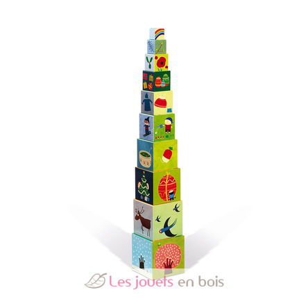 Square Stacking Pyramid 4 Seasons J02917 Janod 2