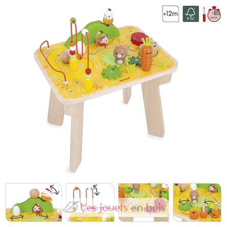 Wooden Farm Activity Table J03321 Janod 7