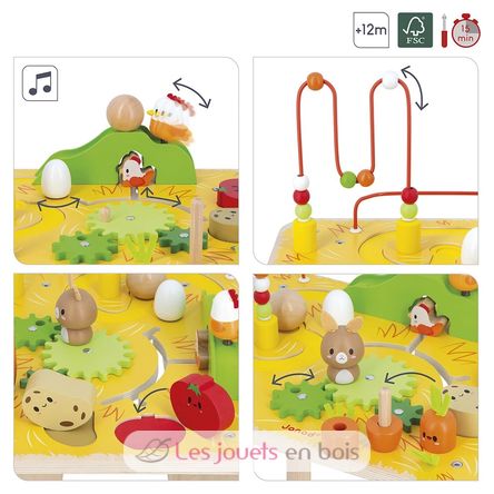Wooden Farm Activity Table J03321 Janod 8