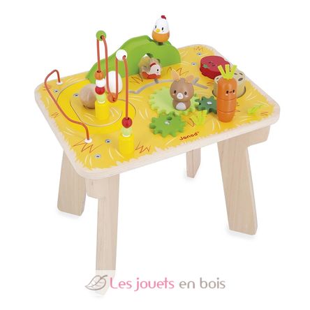 Wooden Farm Activity Table J03321 Janod 1