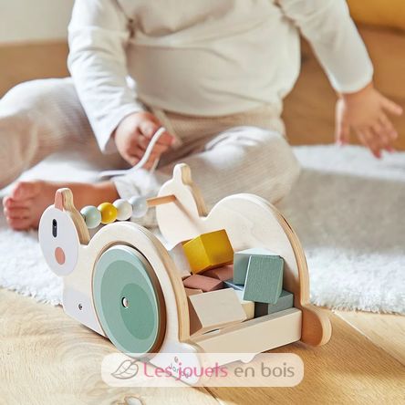 Sweet Cocoon snail cube trolley J04054 Janod 2