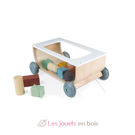 Sweet Cocoon Cart with blocks J04407 Janod 2