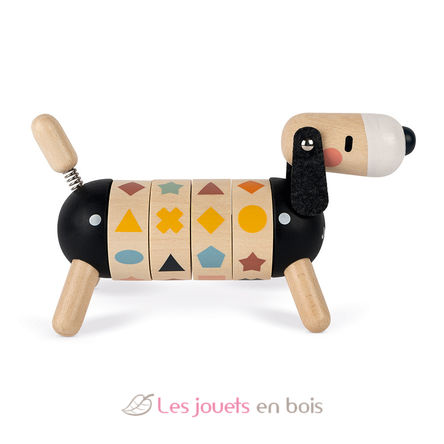 Sweet Cocoon Shapes and Colours Dog Janod J04421 wooden educational game
