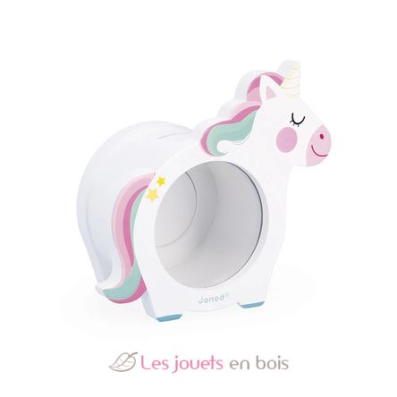 Wooden unicorn money box J04655 Janod 1
