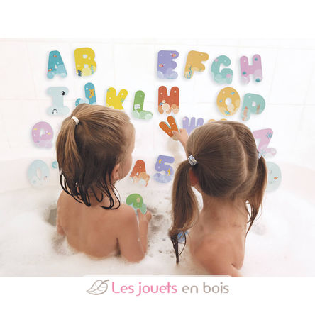 Bath Time Letters and Numbers J04709 Janod 2