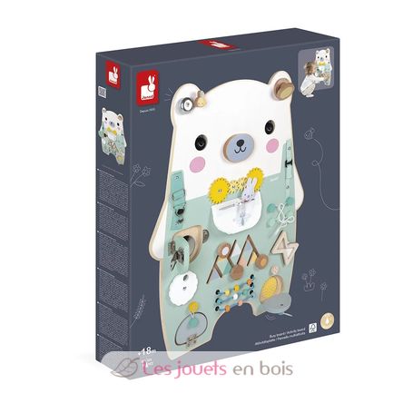 wooden bear busy-board Pure J05162 Janod 10