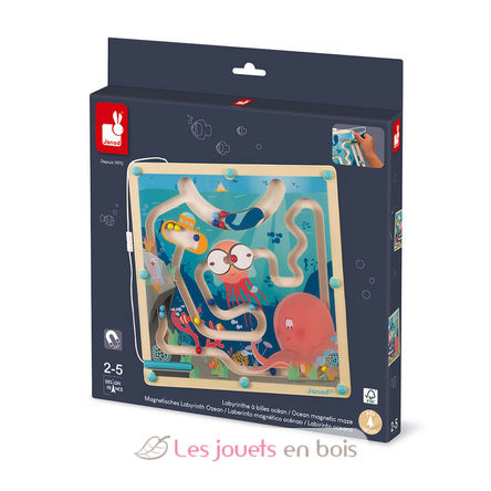 Wooden Magnetic Ocean Maze J05312 Janod 8