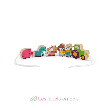 Stringable farm-themed beads J05315 Janod 4