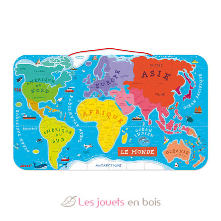 Magnetic World map puzzle J05500 Janod 6