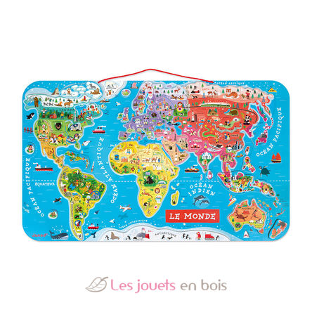 Magnetic World map puzzle J05500 Janod 7