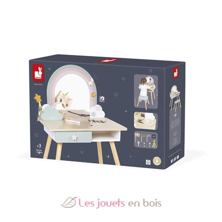 Unicorn wooden dressing table and accessories J06464 Janod 6