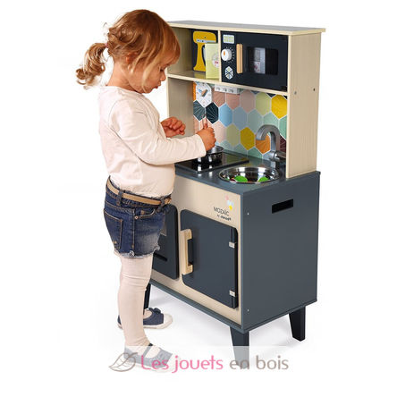 Big wooden mozaic kitchen J06609 Janod 4